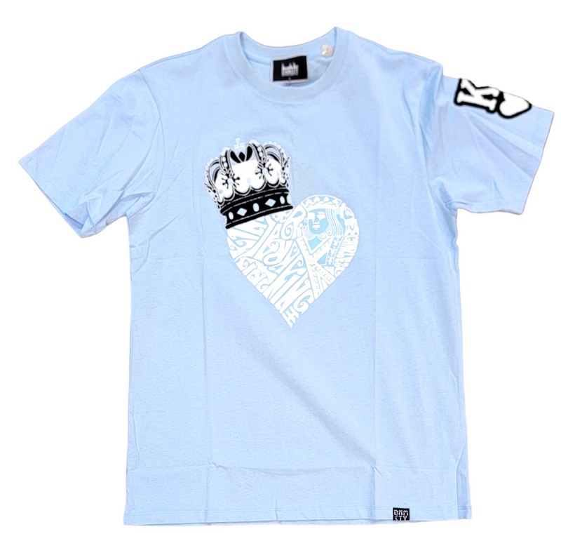 DENIMICITY KING ME TEE- BABY BLUE