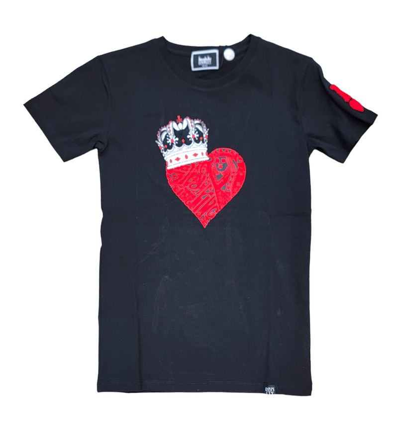 KIDS DENIMICITY KING ME TEE-BLACK/RED