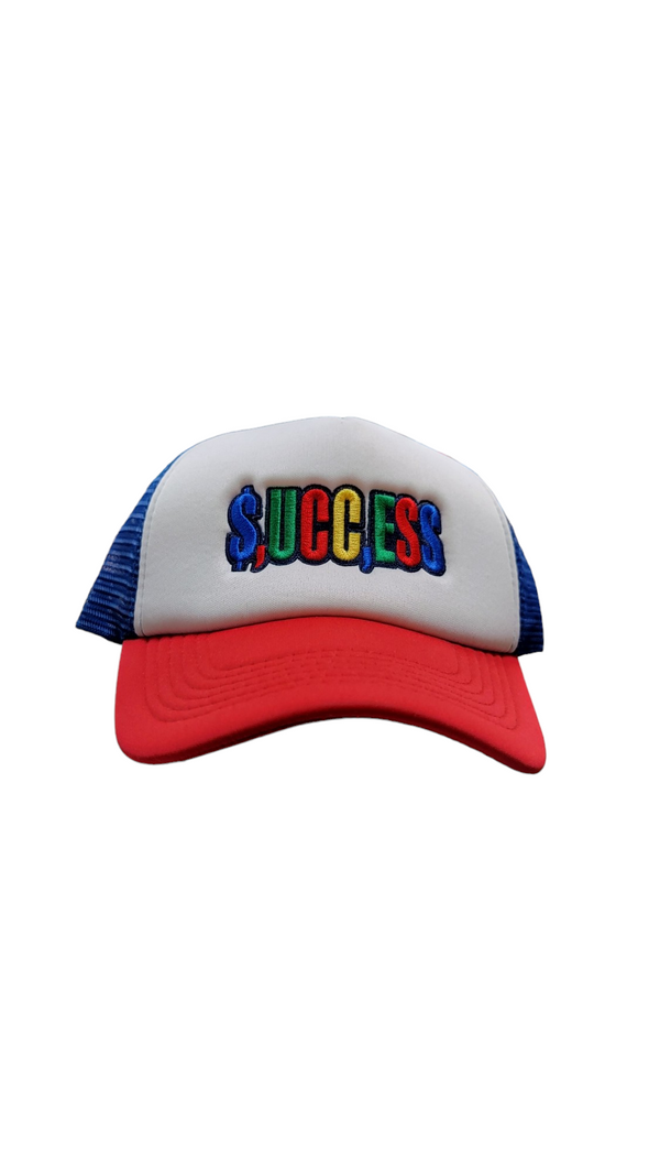 SUCCESS TRUCKER HAT-BLUE/WHITE/ RED
