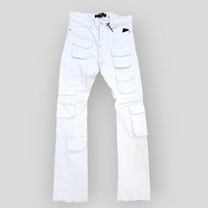 MARTIN STACKED-TACTICAL CARGO DENIM (WHITE)