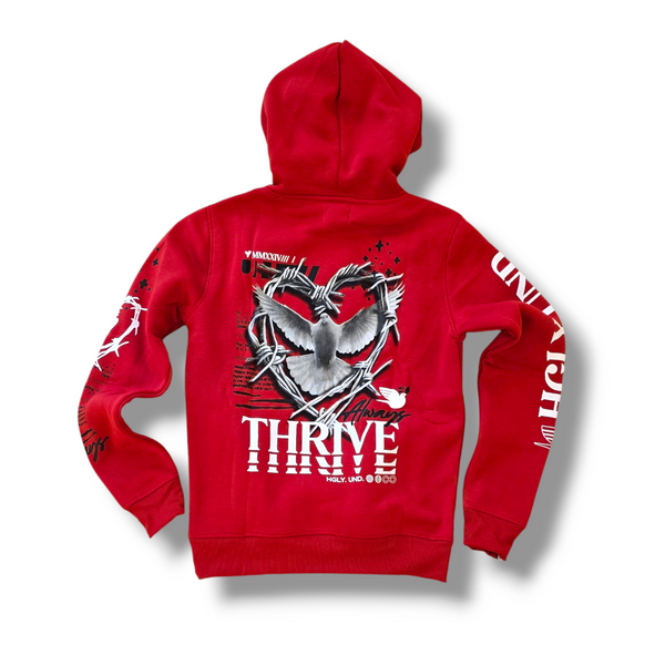 Highly Undrtd 'Always Thrive' Hoodie (RED)