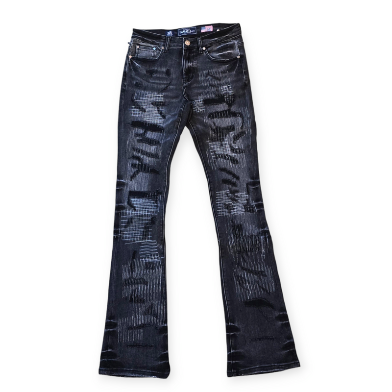 DMT-24-004 BLACK SHADOW OMU PREMIUM STRETCH STACKED DENIM