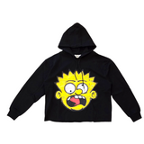 MIND GAME CROPPED HOODIE-MG22 BLACK