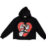 MIND GAME CROPPED HOODIE-MG21 BLACK