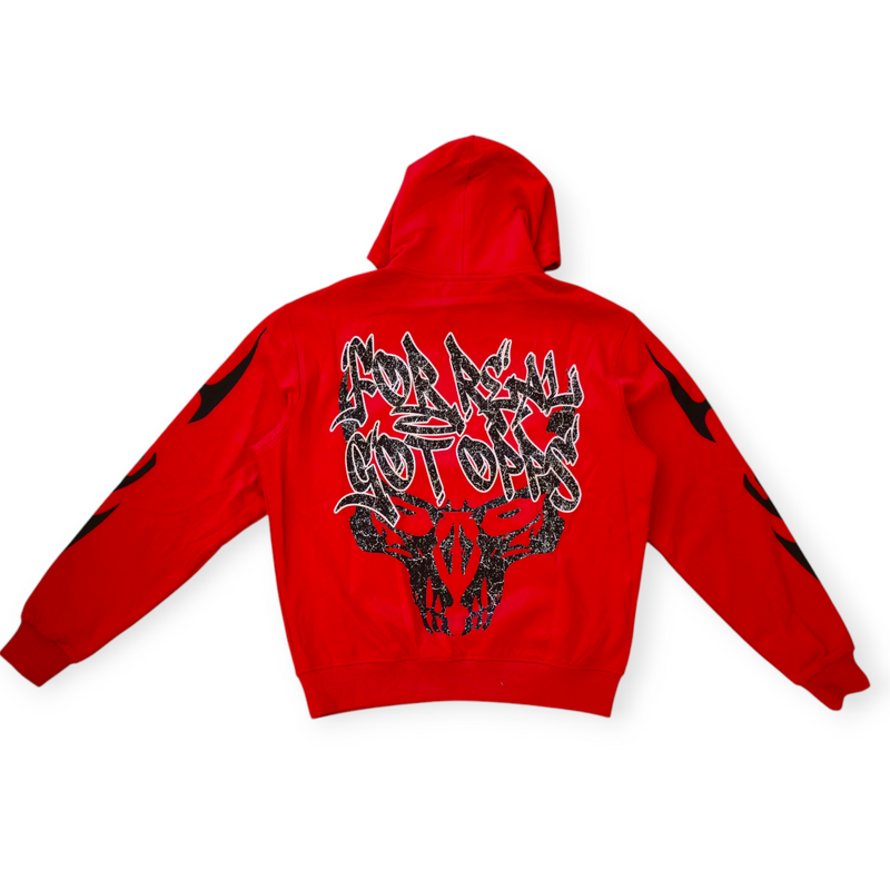 FOR REAL OPPS HOODIE- RED