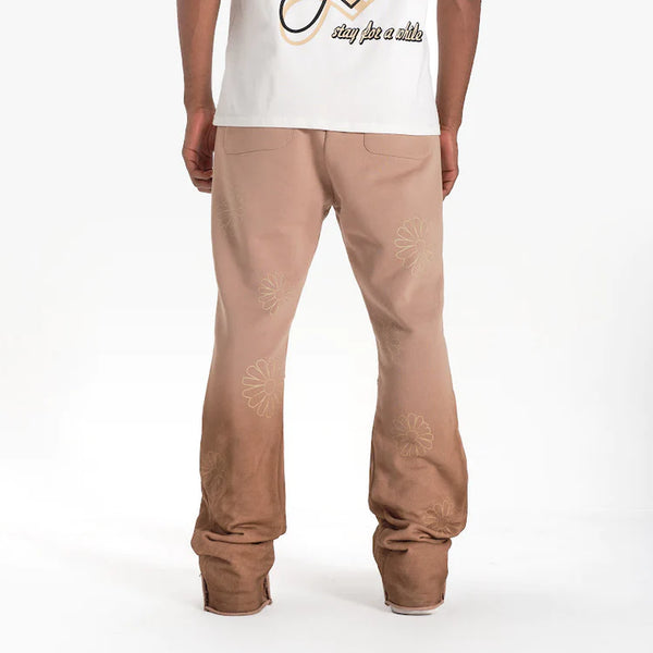 "JANIS" STACKED SWEATPANTS (SAND OMBRE)