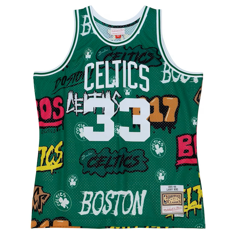 Men's Mitchell & Ness Larry Bird Kelly Green Boston Celtics