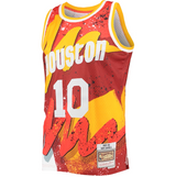 Men's Houston Rockets Sam Cassell Mitchell & Ness Red Hardwood Classics 1993-94 Hyper Hoops Swingman Jersey