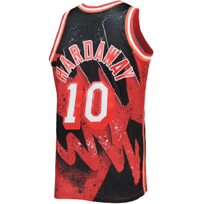 Men's Miami Heat Tim Hardaway Mitchell Ness Scarlet Hardwood Classics 1996-97 Hyper Hoops Swingman Jersey
