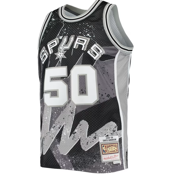 Mitchell & Ness Men's San Antonio Spurs David Robinson #50 Swingman Jersey, Size: 2XT, Black