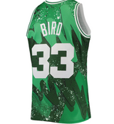 Men's Boston Celtics Larry Bird Mitchell & Ness Kelly Green Hardwood Classics 1985-86 Hyper Hoops Swingman Jersey