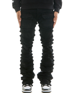 KND4737 JET BLACK - DISTRESSED POCKET JEANS