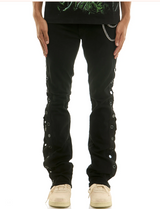 KND4914 JET BLACK - STUDDED JEANS