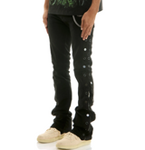 KND4914 JET BLACK - STUDDED JEANS