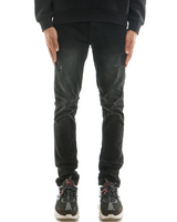 KND4780 BLACK - DISTRESSED SKINNY JEANS