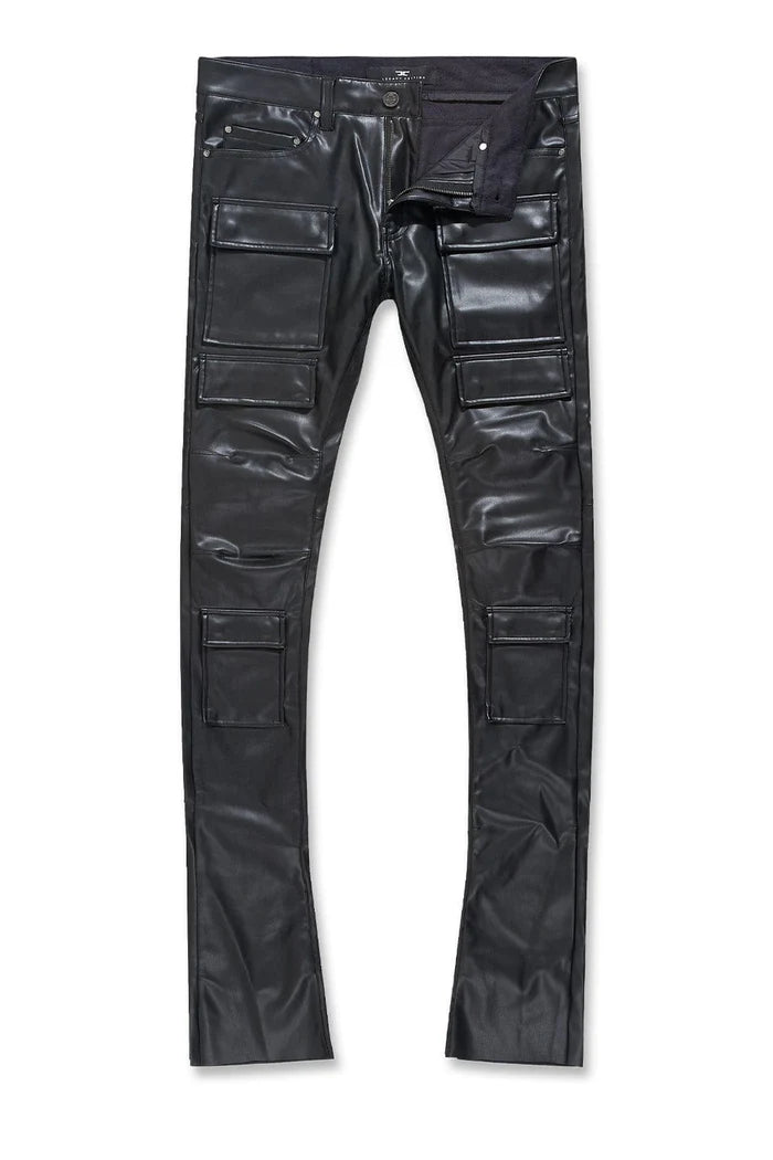 ROSS STACKED - THRILLER CARGO PANTS (BLACK)