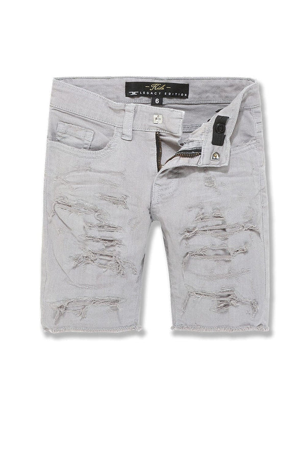 Kids Tulsa Twill Shorts-Light Grey