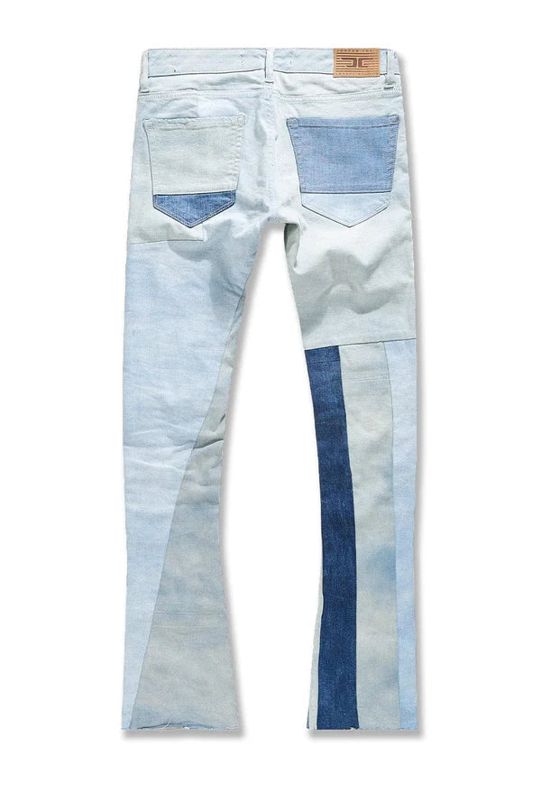 Sean Stacked - Geometric Denim (Steel)