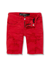 Kids Tulsa Twill Shorts-Red