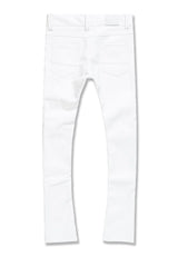 KIDS STACKED THRILLER PANTS (WHITE)