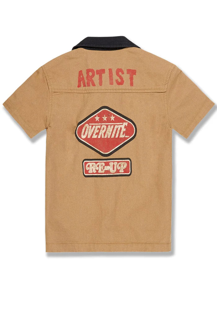 Kids The Re-Up Mechanic Shirt - Wheat