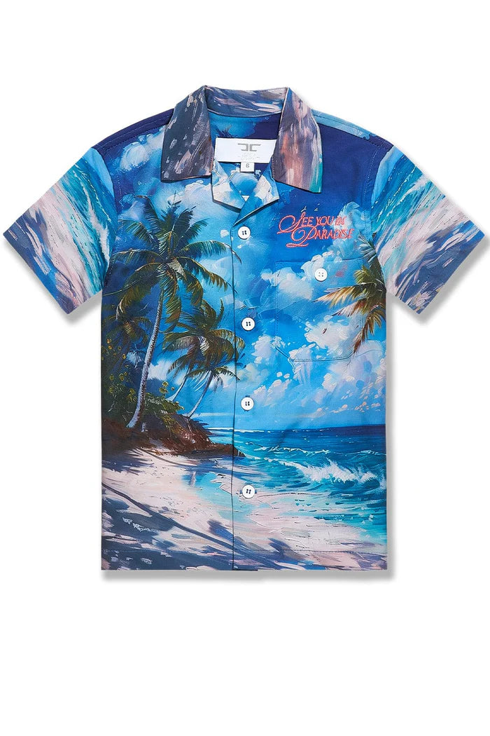 Kids Wanderlust Party Short Set-Clearwater