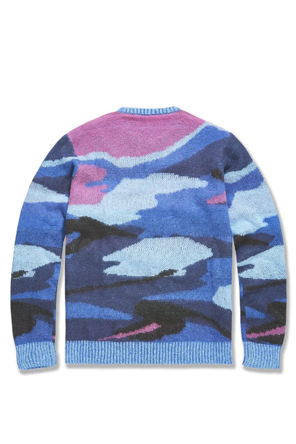 Paradise Mirage Crewneck Sweater (Blue)