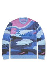 Paradise Mirage Crewneck Sweater (Blue)