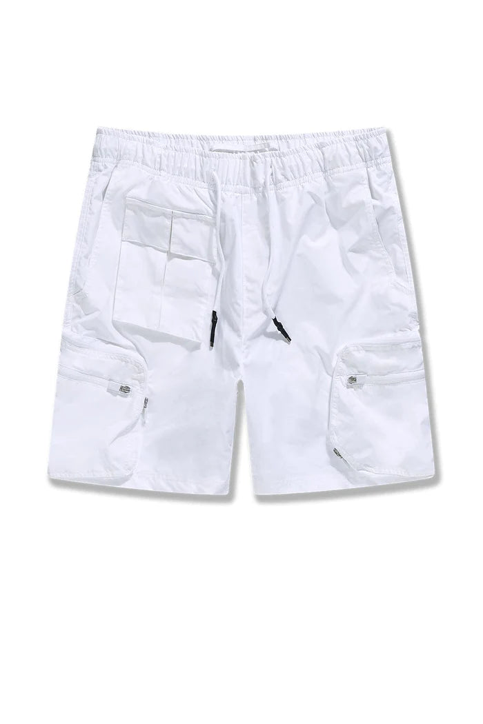 RETRO- ALTITUDE CARGO SHORTS-WHITE