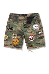 Retro - War Angel Cargo Shorts (Vintage Camo)