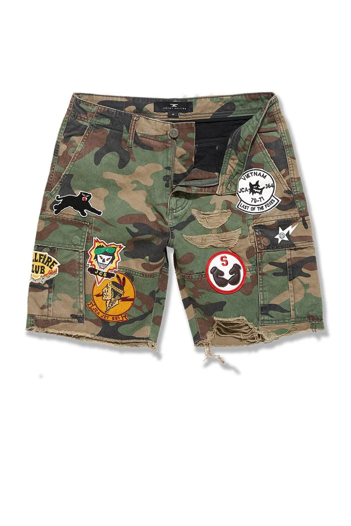 Retro - War Angel Cargo Shorts (Vintage Camo)
