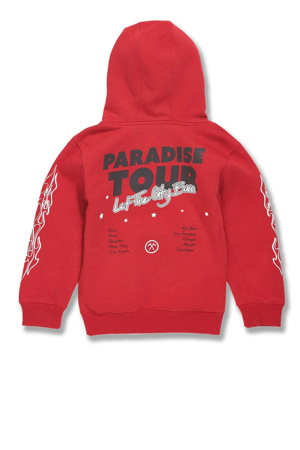 Kids Paradise Tour Pullover Hoodie-Red