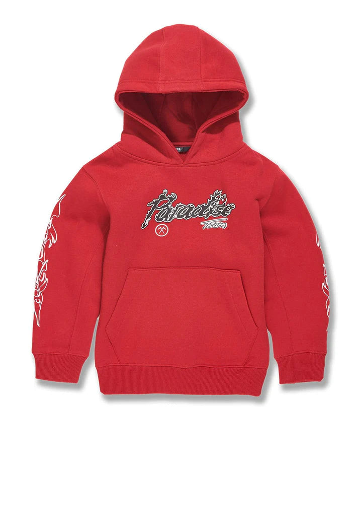 Kids Paradise Tour Pullover Hoodie-Red