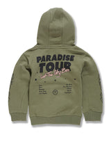 Kids Paradise Tour Pullover Hoodie-Sage