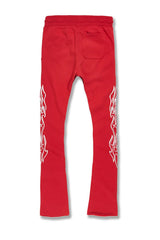 Paradise Tour Stacked Sweatpants-Red