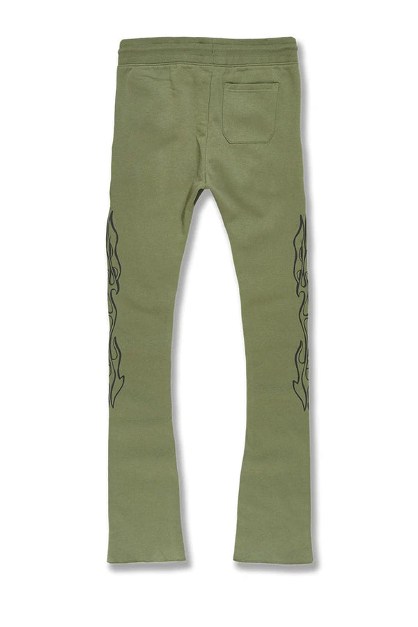 Kids Paradise Tour Stacked Sweatpants-Sage