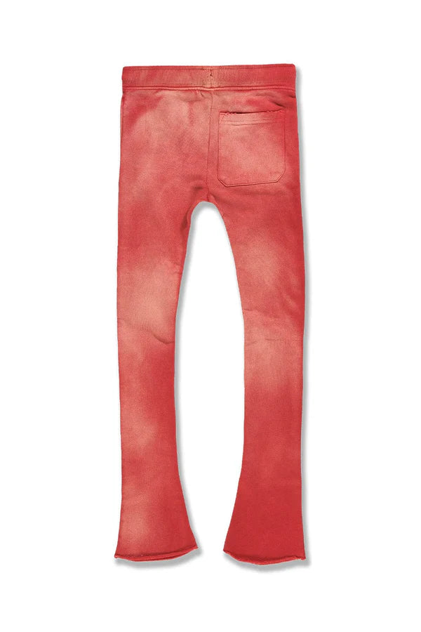 Kids Afterlife Stacked Sweatpants (Red)