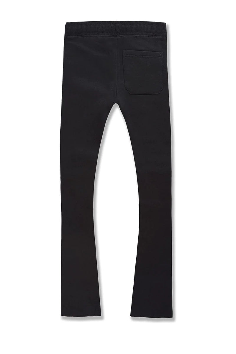 KIDS UPTOWN STACKED SWEATPANTS (BLACK)