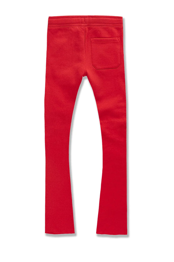 KIDS UPTOWN STACKED SWEATPANTS (RED)