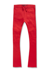 KIDS UPTOWN STACKED SWEATPANTS (RED)