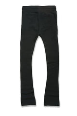 Uptown Stacked Sweatpants-Black