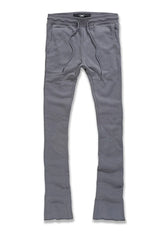 Uptown Stacked Sweatpants-Charcoal