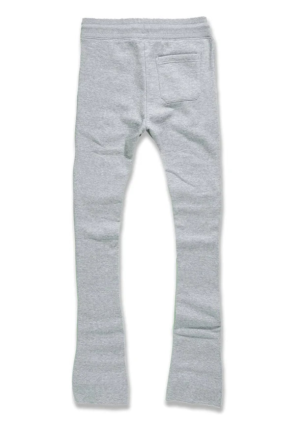 Uptown Stacked Sweatpants-Gray