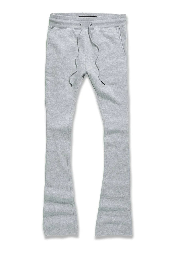 Boys Uptown Stacked Sweatpants-Heather Grey