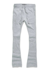 Uptown Stacked Sweatpants-Gray