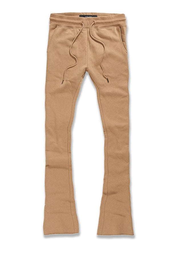 Boys Uptown Stacked Sweatpants-Mocha