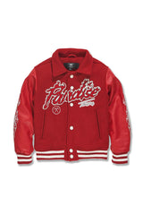 Kids Paradise Tour Varsity Jacket (Red)