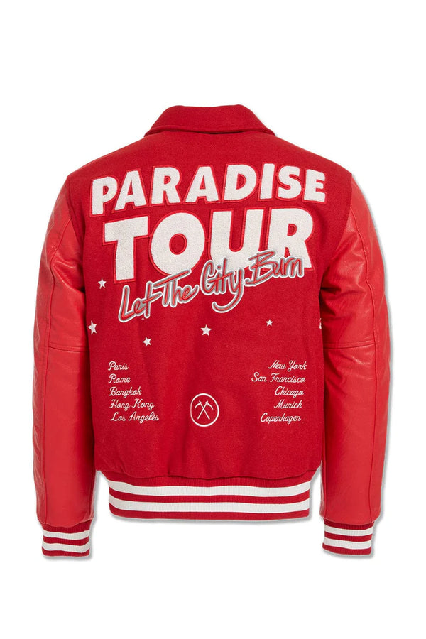 Paradise Tour Varsity Jacket (Red)