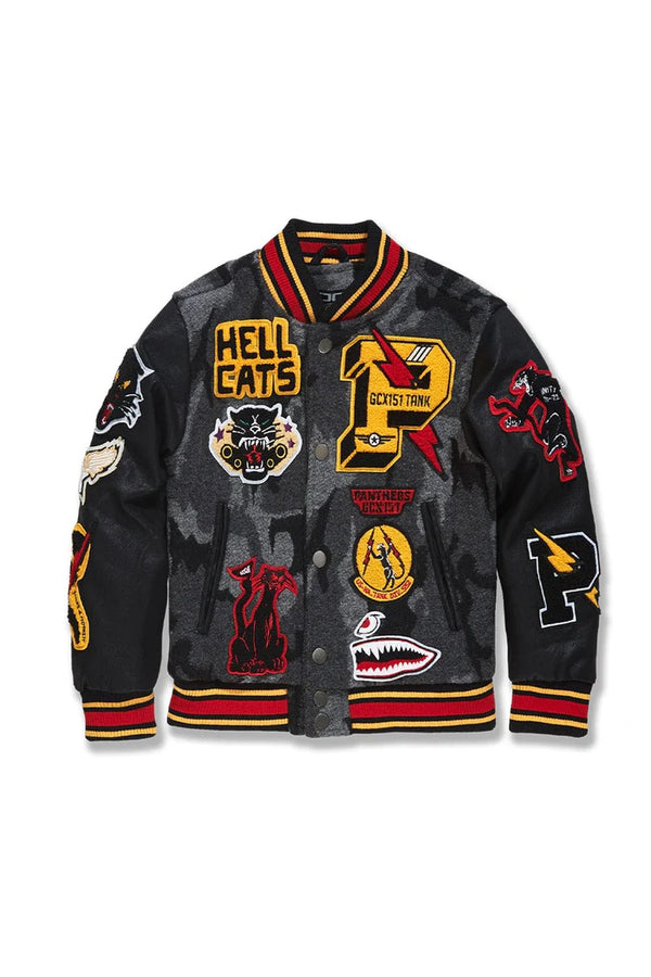 Kids Hellcat Varsity Jacket (Black Camo)