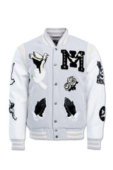 Fallen Angels Varsity Jacket (Light Grey)